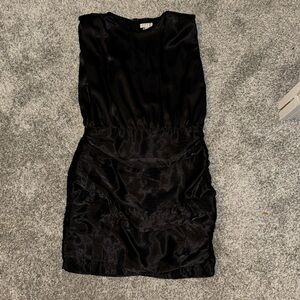 TCEC ruched cocktail dress with shoulder pads Size L